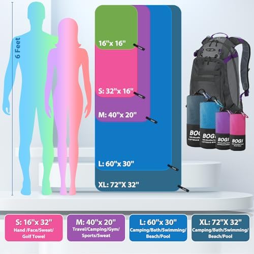 BOGI Microfiber Travel Sports Towel-Quick Dry Towel, Soft Lightweight - Image 3