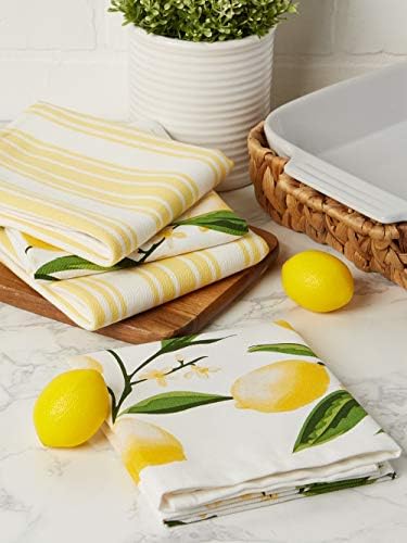 DII Lemon Bliss Kitchen Collection, Dishtowel Set - Image 4