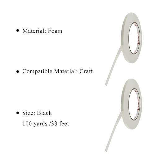 HAHIYO White 0.25Inch Wide Floral Tape, Waterproof Florist Tape Flower Wrap Adhesive Waterproof Decorative Tape for Bouquet Stem Wrapping Flower Arranging and Floral Craft, 2Rolls 200Feet/66Yard Total