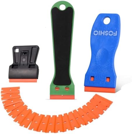 FOSHIO Plastic Razor Blades 200PCS Double Edged 1.5 Inch Suit - Image 2
