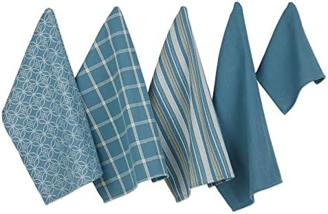 DII Assorted Woven Kitchen Set, Storm Blue, 5 Piece by DII