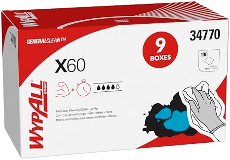 WypAll GeneralClean X60 Multi-Task Cleaning Cloths, 9 x 100 Towels by WypAll%C2%AEHeavyDutyWipers