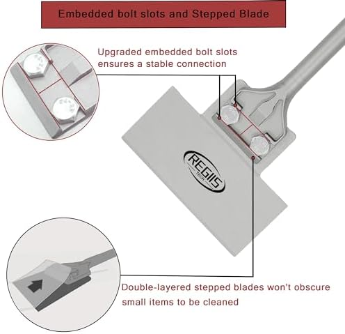 SDS Max Floor Scraper 6 in. x 12 in. Wide Tile Flooring Adhesives Remover - Image 3