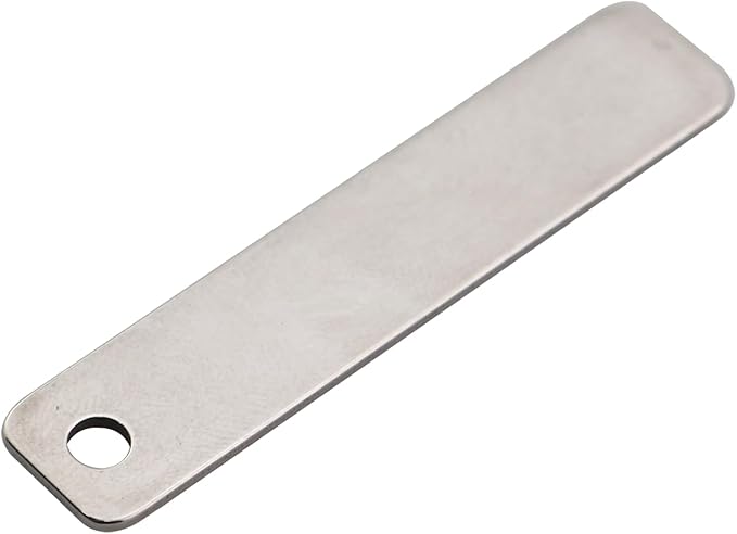 15PCS Metal Engraving Plate Stainless Steel Blank Stamping Rectangle Label 8th DIY Stamping Stamping Military Pendant Long Strip Tag