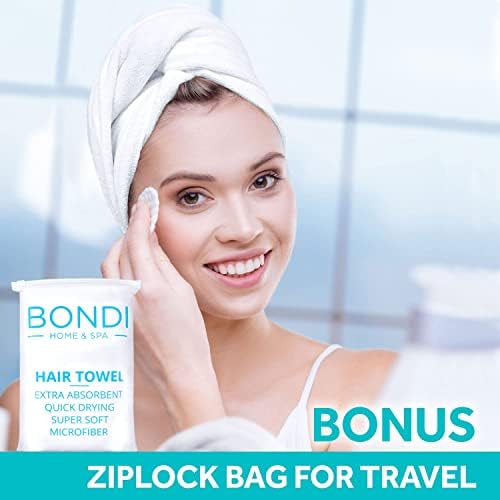 Bondi SPA Microfiber Hair Towel – Dries Hair 50% Faster – Anti-Frizz Towel - Image 5