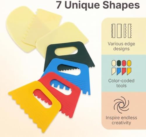 7 Pack Plastic Paint Scraper Set - Image 2