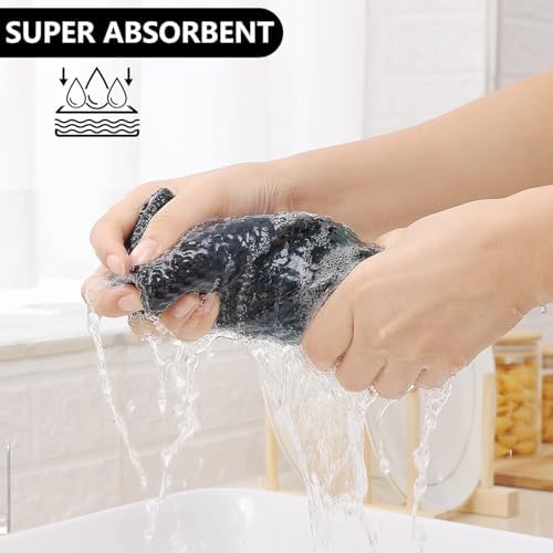 Homaxy 100% Cotton Kitchen Towels and Dishcloths Set of 12 - Image 3