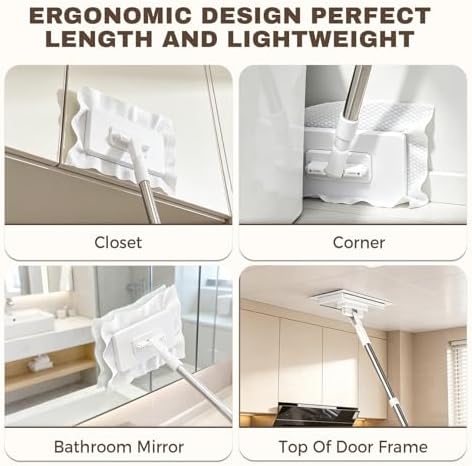 Hands Free Flat Mop, Zero Touch Gap Dust Cleaner & Locking Head - Image 4