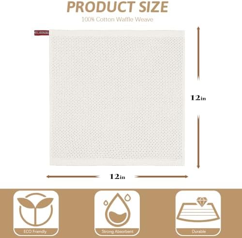 Nialnant 6 Pack Kitchen Towels, 100% Cotton Absorbent - Image 2