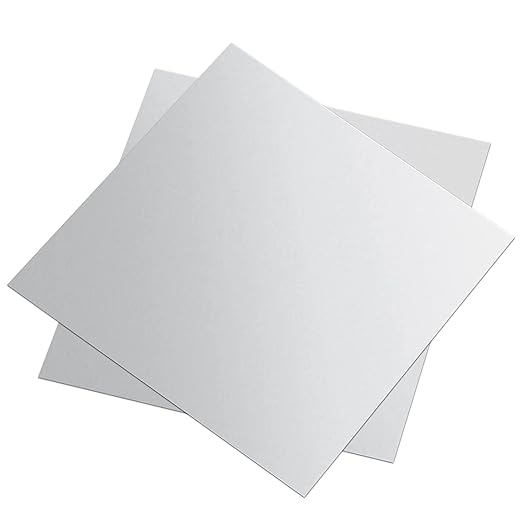 2 Pieces 6061 T651 Aluminum Sheet Metal 12 x 12 x 1/16Inch Thickness Rectangle Metal Plate, 1.5mm Aluminum Sheet, Plate for Crafting, Industry