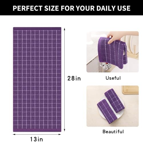 Homaxy 100% Cotton Terry Kitchen Towels, 5 Pack - Image 5