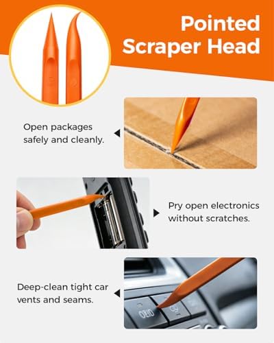 12Pcs Plastic Scraper Tool, Crevice Cleaning Tool, Non-Scratch Car Detailing - Image 4