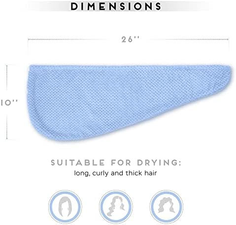 SimpleField 2 Pack Microfiber Hair Towel Wrap - Image 5