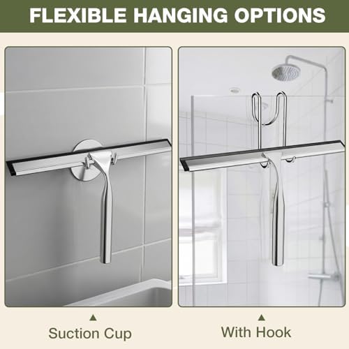 FARMER 10-Inch Shower Squeegee for Glass Doors, Windows and Mirrors - Image 2