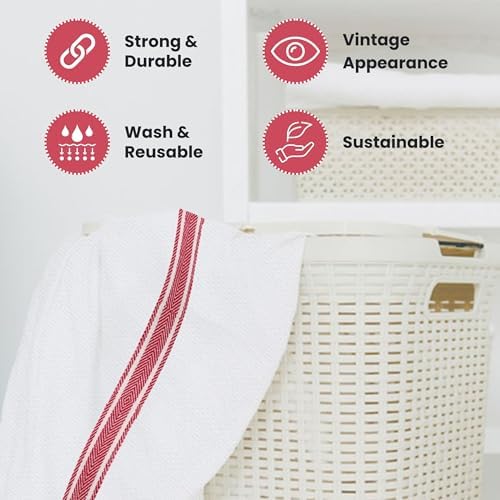 WHITEWRAP Kitchen Dish Towels for Kitchen, Highly Absorbent for Drying and - Image 3