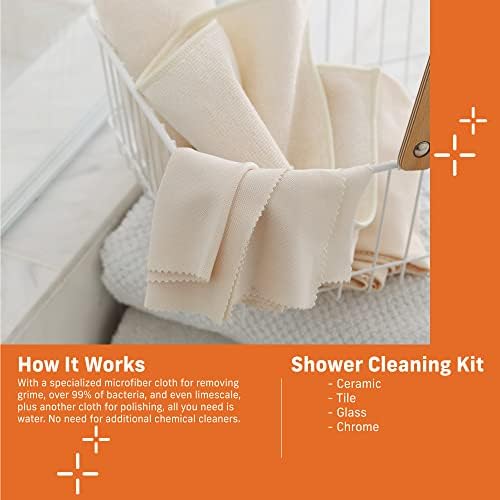 E-Cloth Shower Cleaning Kit, Reusable Microfiber Cleaning Cloth, Ideal Shower - Image 7