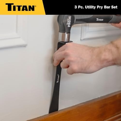 Titan 17121 3-Piece Flat Pry Bar set, 7.5" & 9.5"Utility Claw Bars - Image 7
