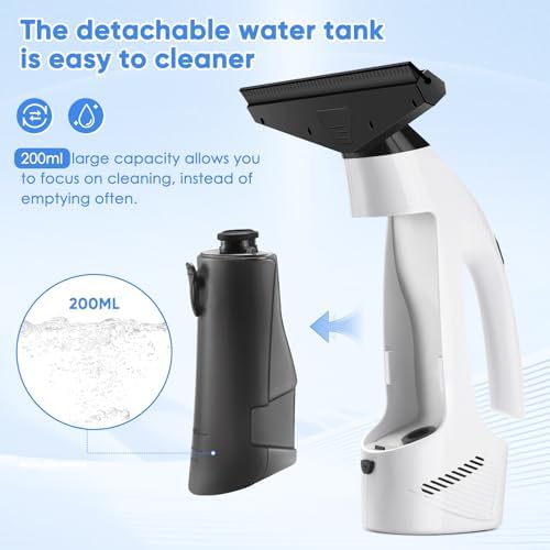 Window Vacuum Squeegee Cordless, 2000Pa Electric Rechargeable Window Cleaner - Image 2