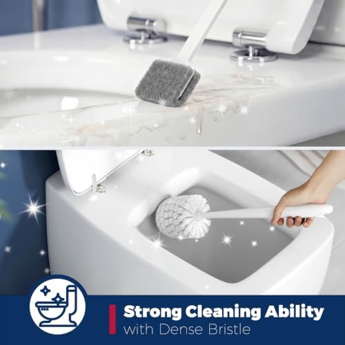 Holaloha Toilet Brush and Holder Set, Compact Design, 2 Pack - Image 3