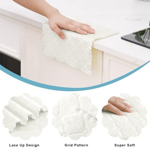 Homaxy 12 Pack Super Soft & Absorbent Dish Cloths - Image 2