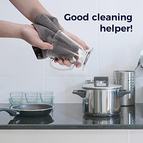 CLICK CLEAN Microfiber Cleaning Cloths, 12 Pack, Lint-Free Cleaning Towels - Image 4