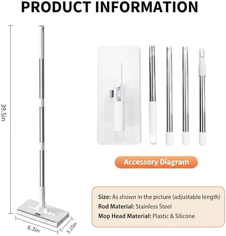 Magic Grip Mini Mop, Snap Grip No-Touch Lazy Mop - Image 4