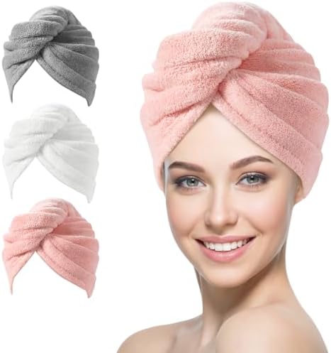 YFONG 3 Pack Microfiber Hair Towels Wrap by YFONG