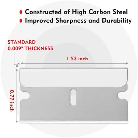 WORKPRO 200-Pack Single Edge Razor Blades, Carbon Steel Scraper Blades - Image 2