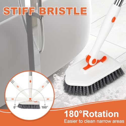 Long Handled Scrub Brush for Shower，3-in-1 Cleaning Brushes - Image 2
