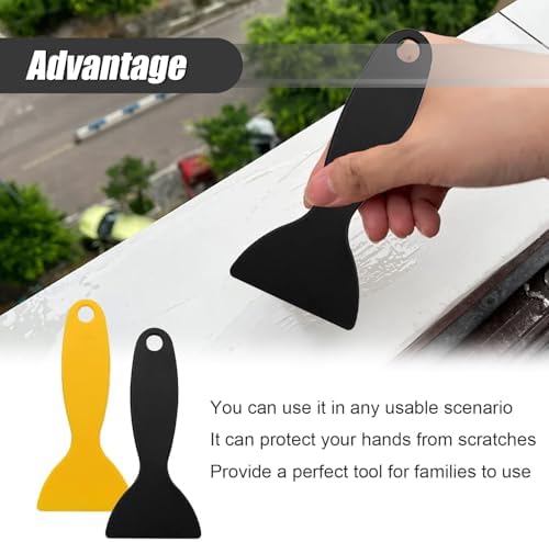 ZIMISI 10PCS Plastic Paint Scraper, Flexible Putty Knife, Air Bubble Remover - Image 4