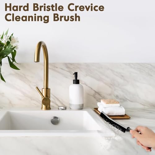 6P Crevice Cleaning Brush Hard Bristle Crevice Grout Cleaner Brush Thin Brush - Image 3