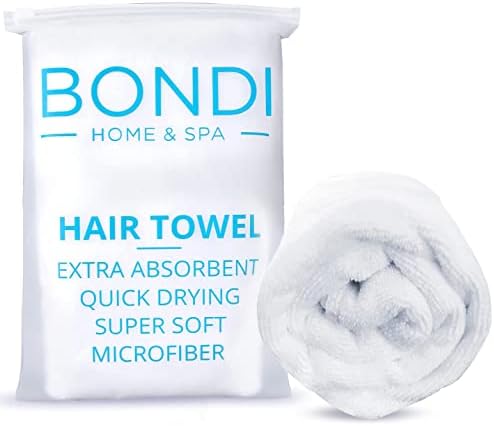 Bondi SPA Microfiber Hair Towel – Dries Hair 50% Faster – Anti-Frizz Towel by BondiHomeSpa