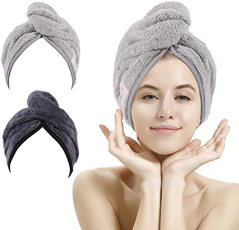 M-bestl 2 Pack Hair Drying Towels, Anti-frizz Hair Towel Wrap, Absorbent by awesomeOralcareproduct