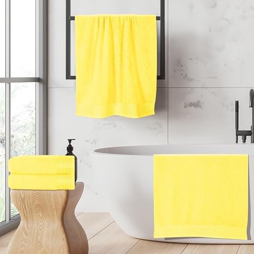 GLAMBURG Ultra Soft 4 Pack Oversized Bath Towel Set 27x54 inches, 100% Cotton - Image 5