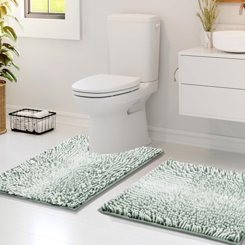 Hearth & Harbor Bathroom Rugs, Chenille Bath Mat - Image 2