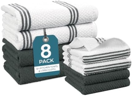 Casa Platino Kitchen Towel Set 8 Pc by CasaPlatino