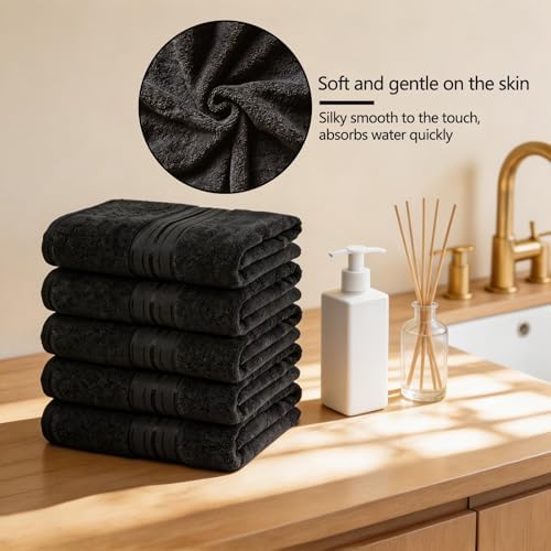 Luxury Hand Towels Set for Bathroom, 5 Pack - Image 4
