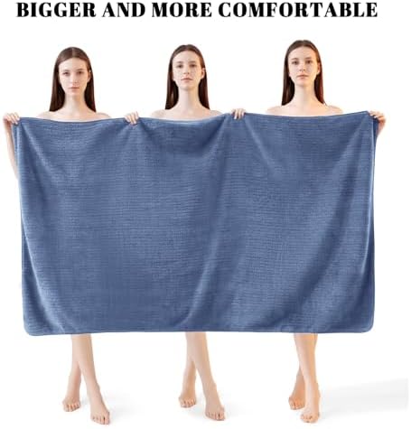 4 Pack Bath Towels Set 35 x 70in Extra Large, Ultra Soft Microfiber - Image 2