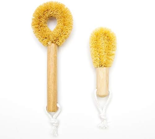 Tawashi Coir Dish Brush Set of 2 by OTSUMAMI+TOKYO