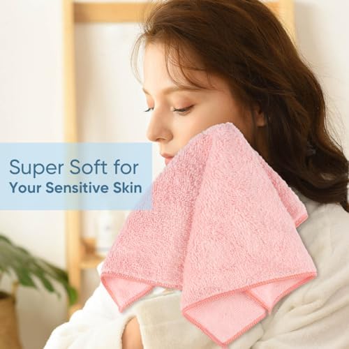 HOMEXCEL Washcloths 24PK, Ultra Soft&Highly Absorbent Face Towels, 12X12 in - Image 3