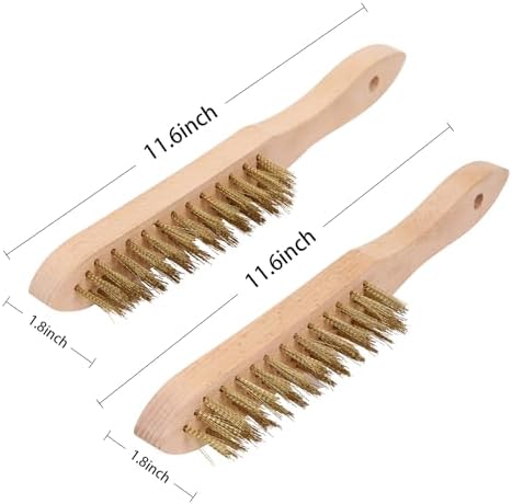 MAXMAN Brass Brush Set, Heavy Duty Rust/Paint Remover - Image 2