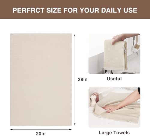 Homaxy 100% Cotton Oversized Waffle Weave Kitchen Towels - Image 3
