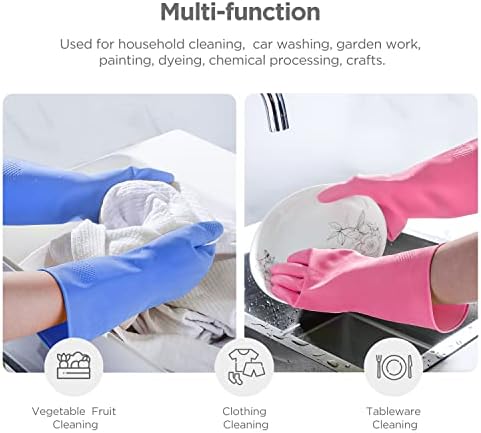 Rubber gloves dishwashing 2 or 4 Pairs - Image 3