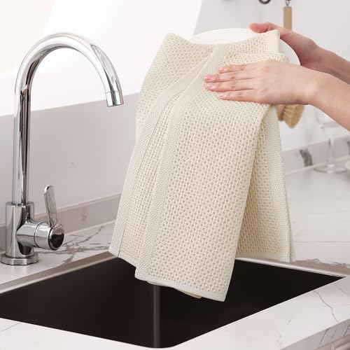 Homaxy 100% Cotton Oversized Waffle Weave Kitchen Towels - Image 4