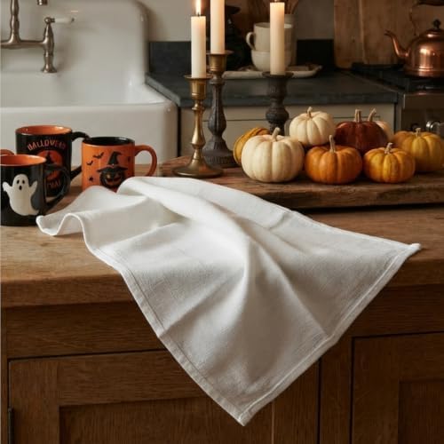 WHITEWRAP Flour Sack Towels 18x28 – 100% Cotton, Reusable Kitchen Tea Towels - Image 3