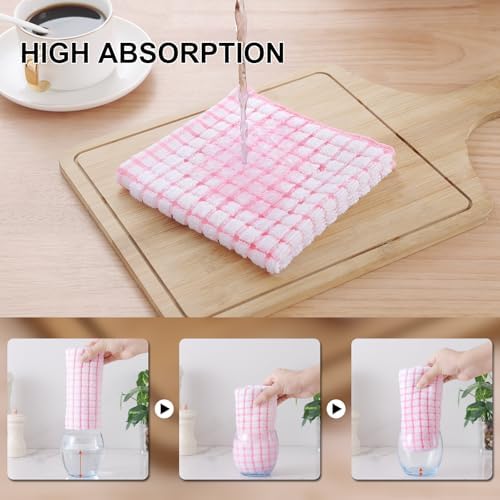 Kitinjoy Cotton 10 Pack Terry Kitchen Dish Cloths, Mixed Color - Image 4
