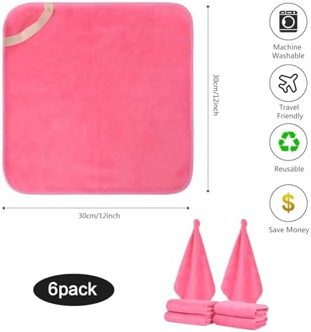 SINLAND Microfiber Facial Cloths Fast Drying Washcloth 12inch x 12inch Dark - Image 2