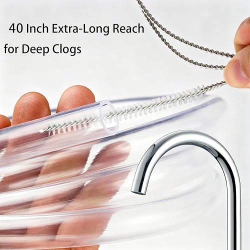 2 Pack 40 Inch Dual Size Straw Cleaner Brush, Flexible Pipe Cleaner - Image 4