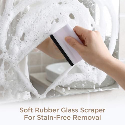 2Pcs Glass Squeegee for Shower, Mini Rubber Blade Small Wiper Set - Image 4
