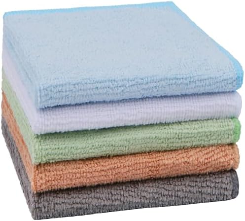 Orighty Washcloths, 5 Pack Microfiber Face Towels, 12x12 Inch by AllRightinOrighty